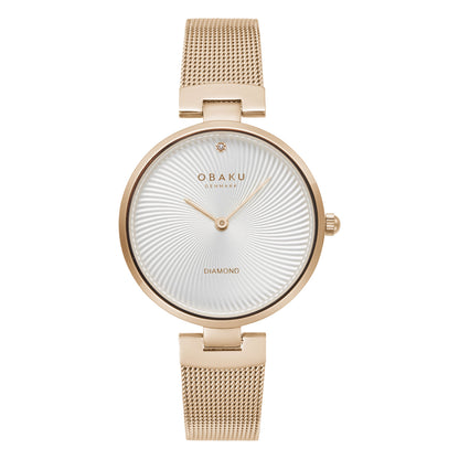Obaku - Women Black Stainless Steel Strap Watch - V256LXBBMB