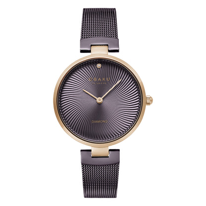 Obaku - Women Black Stainless Steel Strap Watch - V256LXBBMB