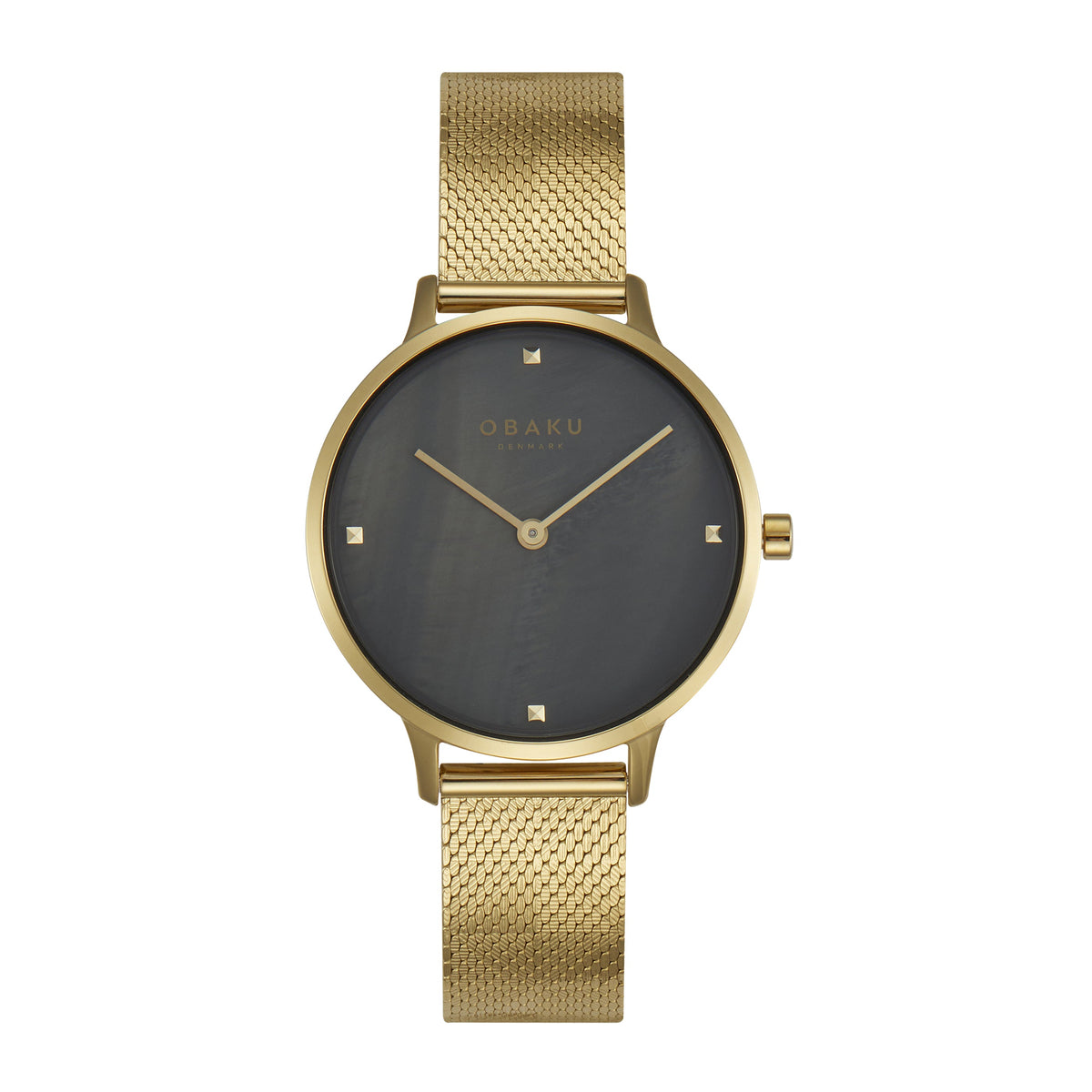 Obaku - Men Gold Stainless Steel Strap Watch - V295LXGBHG
