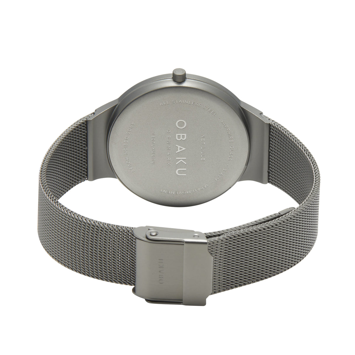 Obaku - Men Grey Stainless Steel Strap Watch - V307LXUUMU