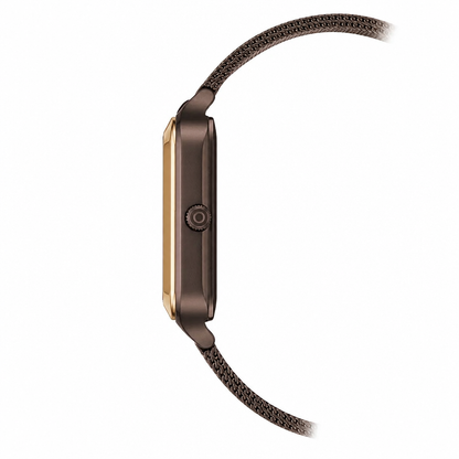Obaku - Unisex Brown Stainless Steel Strap Watch - V309LXXNMN