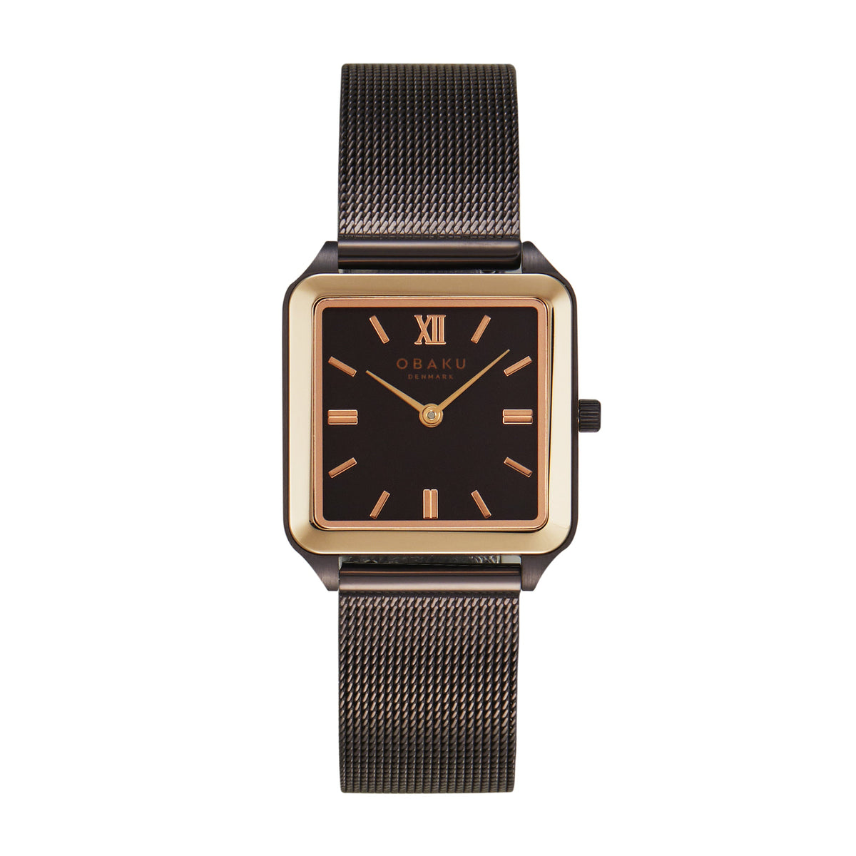 Obaku - Unisex Brown Stainless Steel Strap Watch - V309LXXNMN