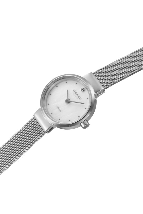 Obaku Womens Silver Stainless steel Watch-V313LXCWMC