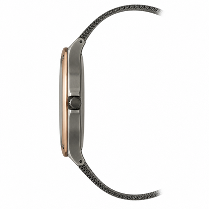Obaku - Men Grey Stainless Steel Strap Watch - V316GXDJMJ