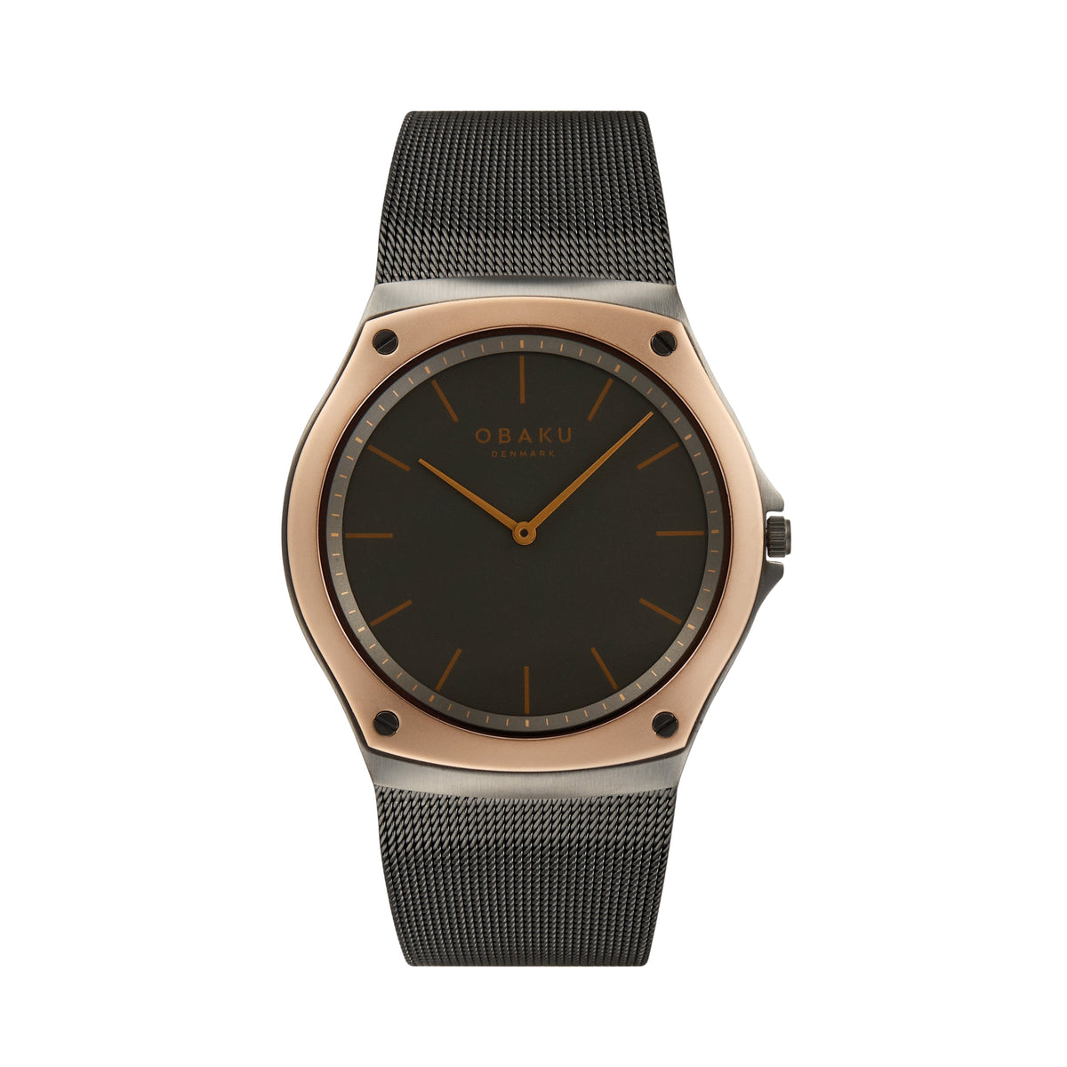 Obaku - Men Grey Stainless Steel Strap Watch - V316GXDJMJ