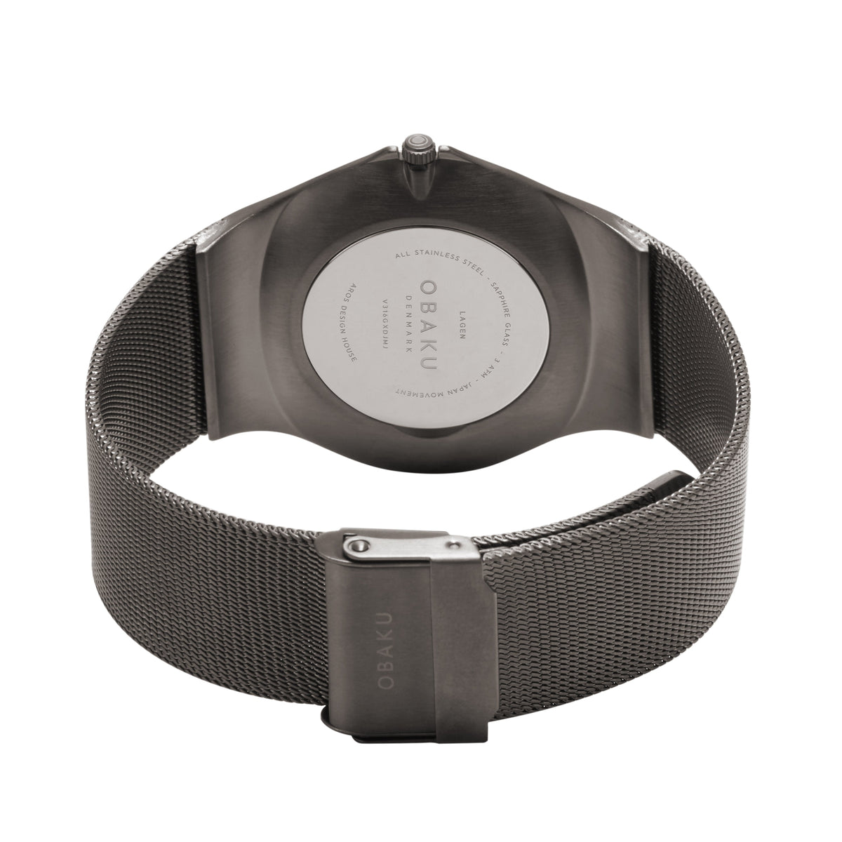 Obaku - Men Grey Stainless Steel Strap Watch - V316GXDJMJ