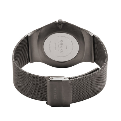Obaku - Men Grey Stainless Steel Strap Watch - V316GXDJMJ