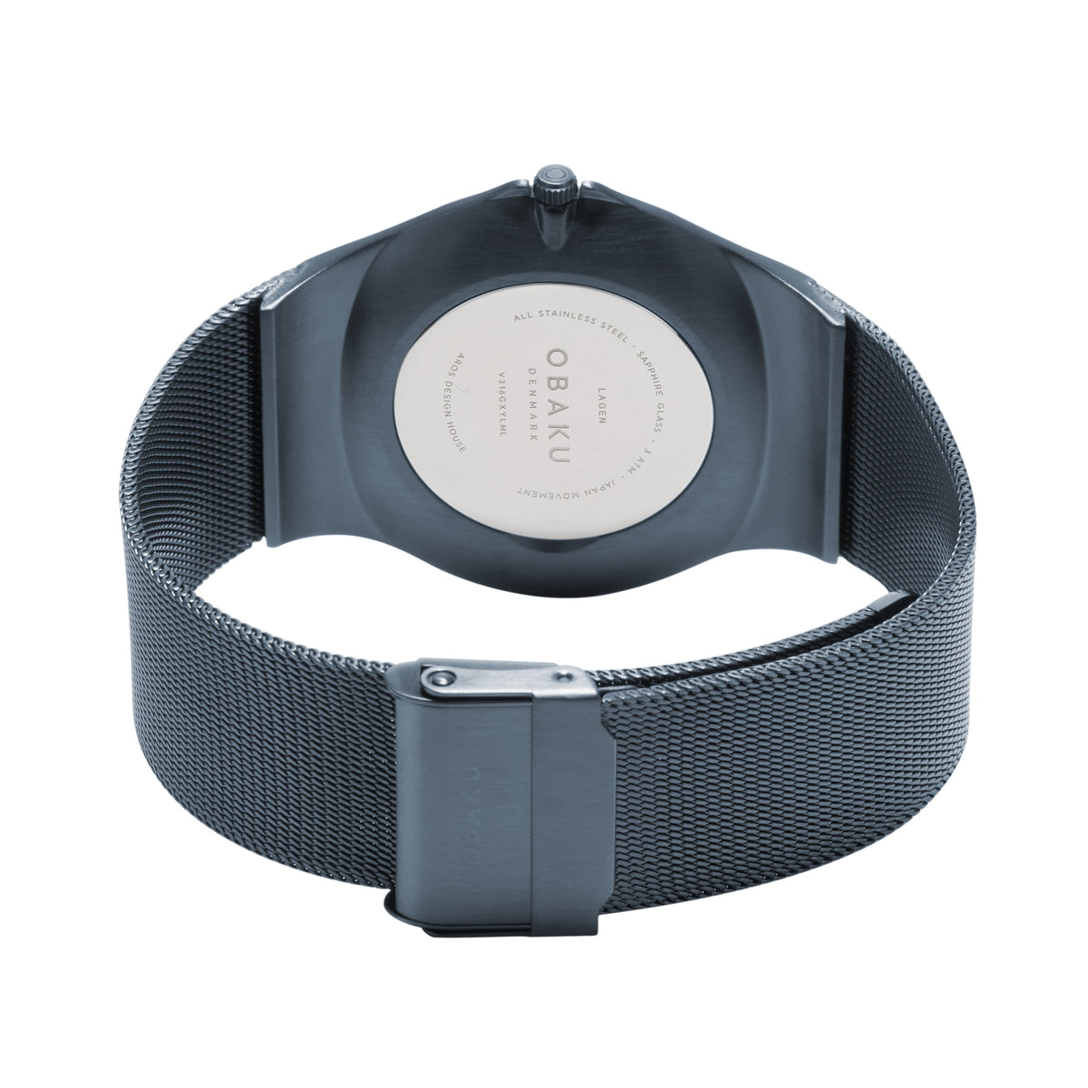 Obaku - Men Grey Stainless Steel Strap Watch - V316GXDJMJ