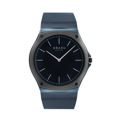 Obaku - Men Grey Stainless Steel Strap Watch - V316GXDJMJ