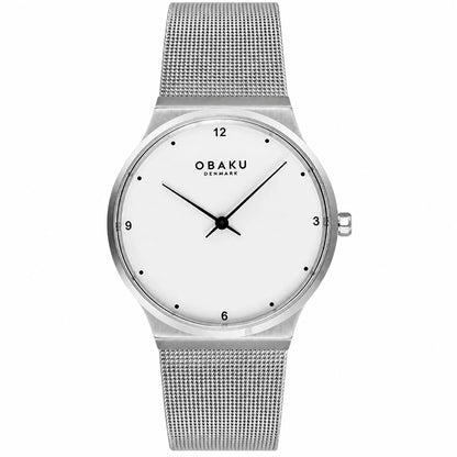 Obaku - Men Silver Stainless Steel Strap Watch - V319GXCWMC