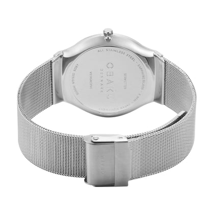 Obaku - Men Silver Stainless Steel Strap Watch - V319GXCWMC