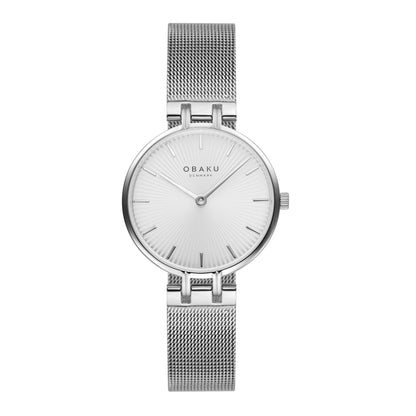 Obaku - Men Silver Stainless Steel Strap Watch - V322LXCIMC