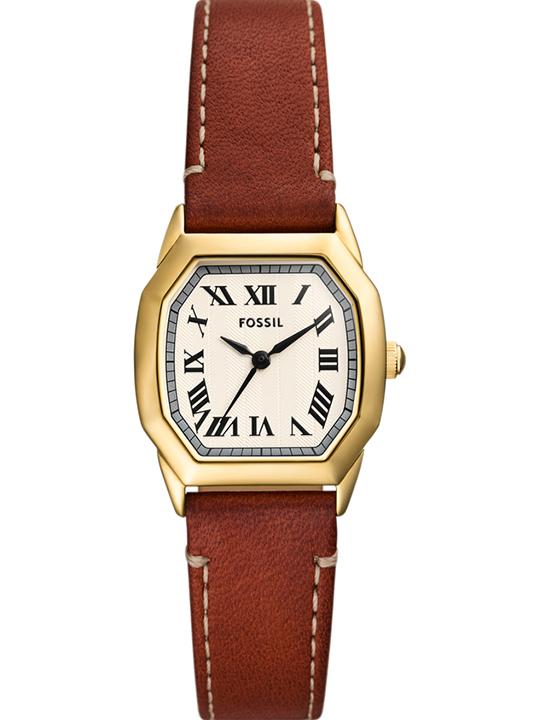Fossil Harlow Womens Brown Leather Watch-ES5364