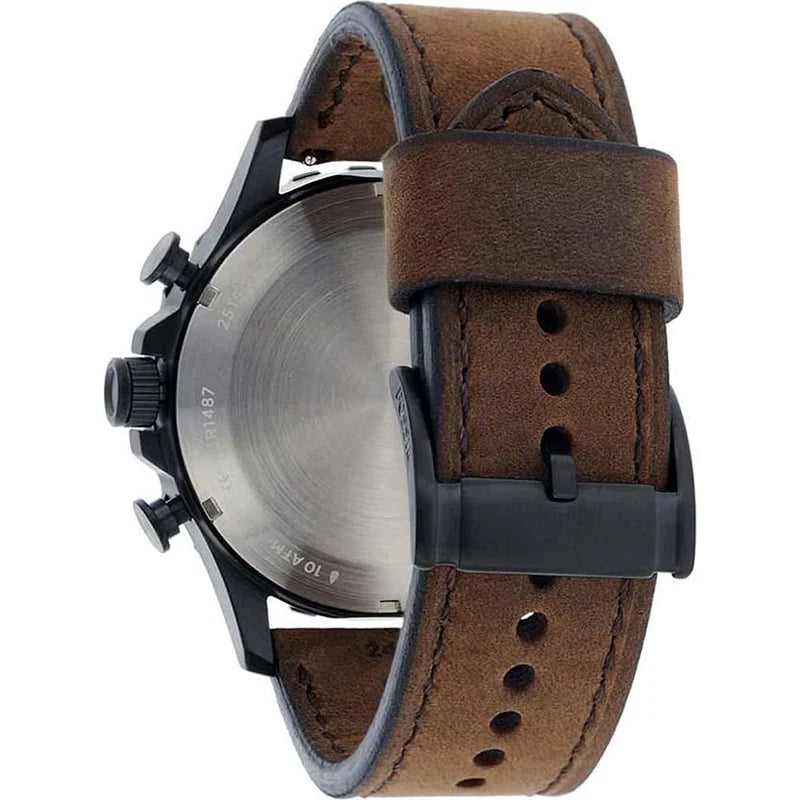 Fossil Nate Brown Leather Men Watch-JR1487