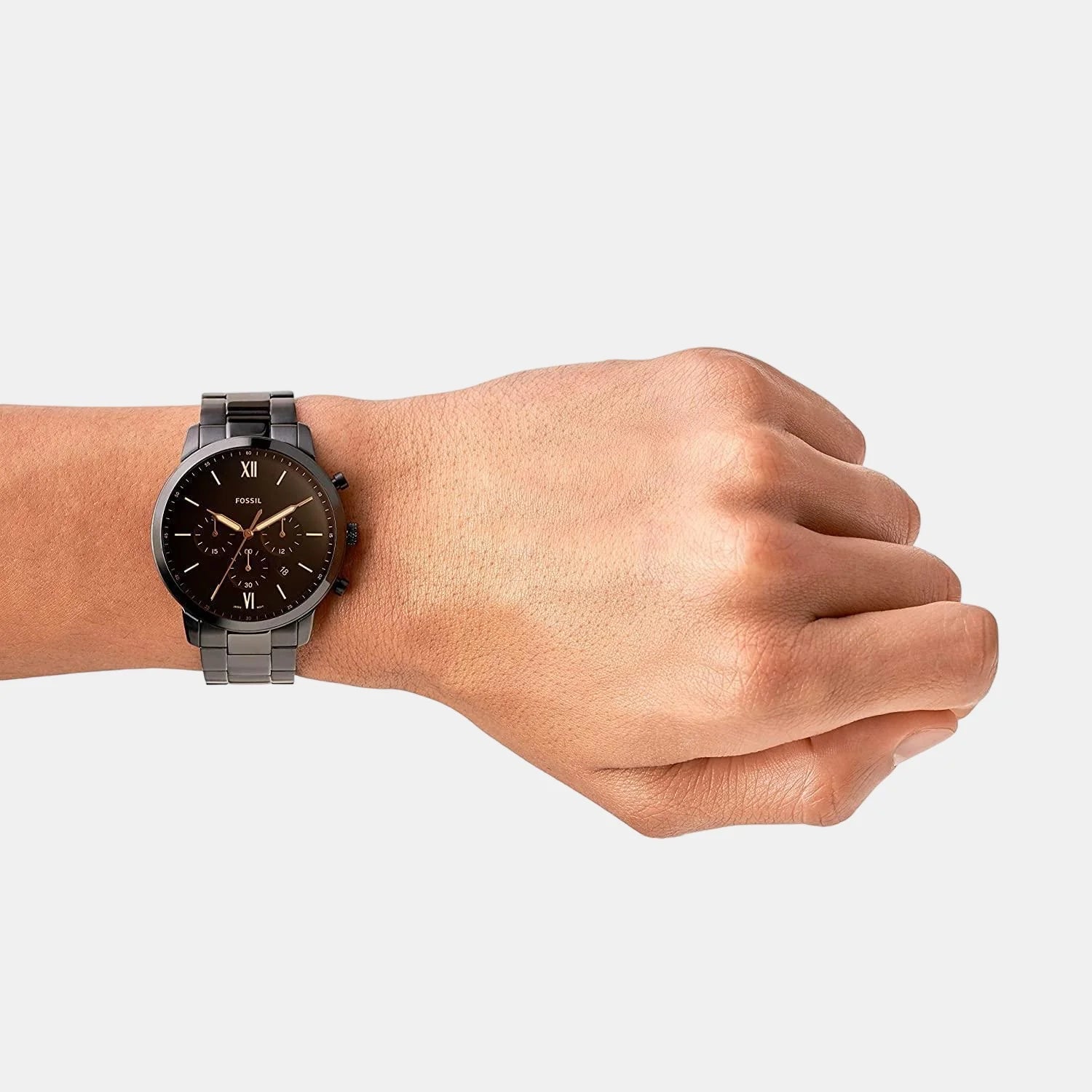 Fossil Neutra Chrono Black Stainless Steel Men Watch-FS5525