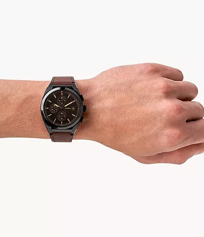 Fossil Mens Watches Everett Chronograph Mens Brown Watch-FS5798