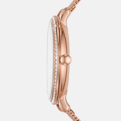 Fossil Jacqueline Rose Gold Stainless Steel Women Watch-ES4628
