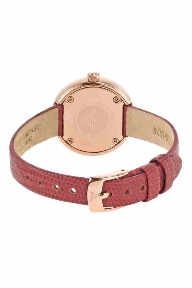Armani Womens Red Leather Watch - AR11438