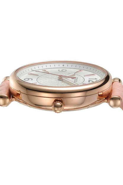 Fossil Women's Carlie Three-Hand Date Blush Leather Watch - ES5269