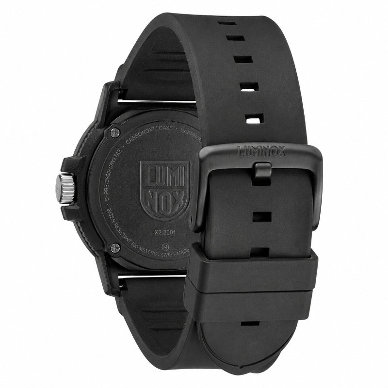 Luminox Sea Bass Carbonox Mens Black Rubber Strap Watch - X2.2001