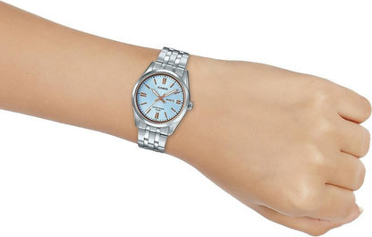 Casio Mens Silver Analogue Metal Strap Watch