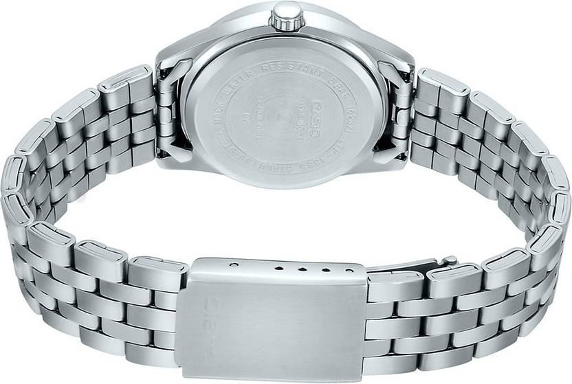 Casio Mens Silver Analogue Metal Strap Watch