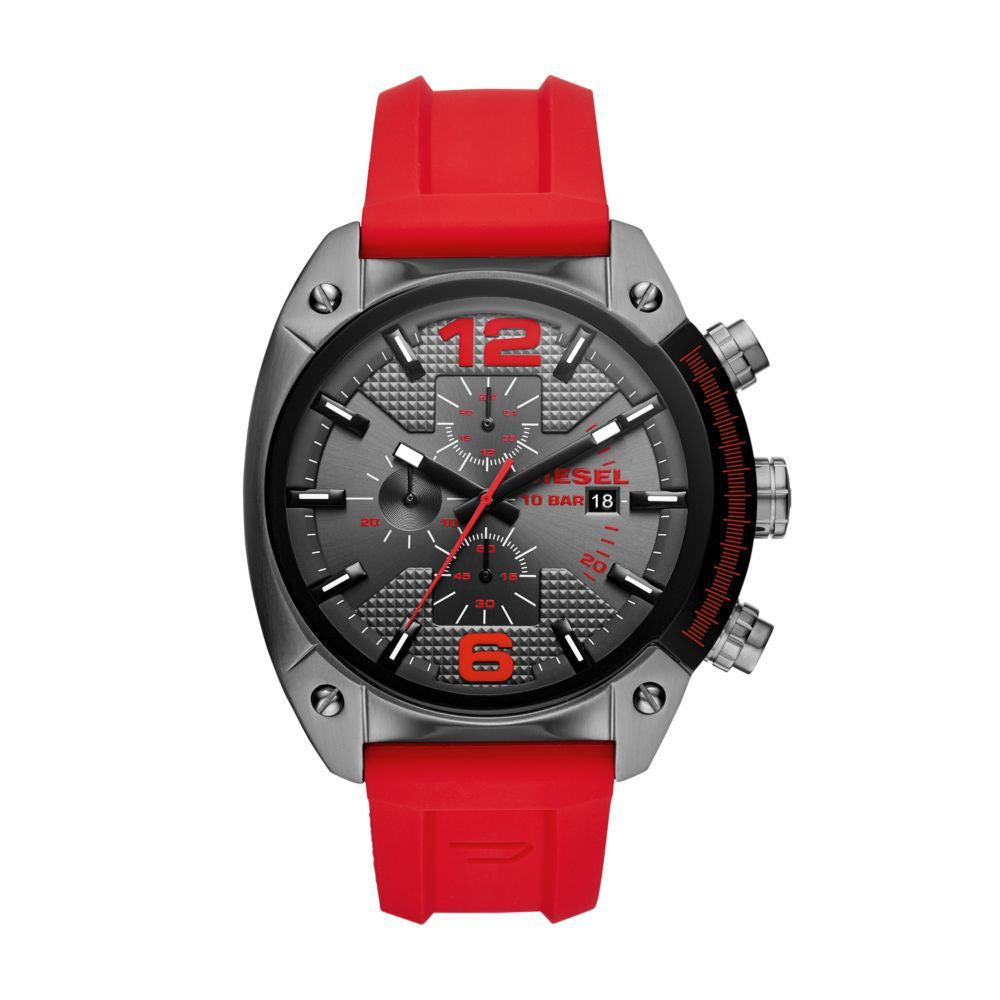 Diesel Overflow Red Mens Polycarbonate Watch-DZ4481