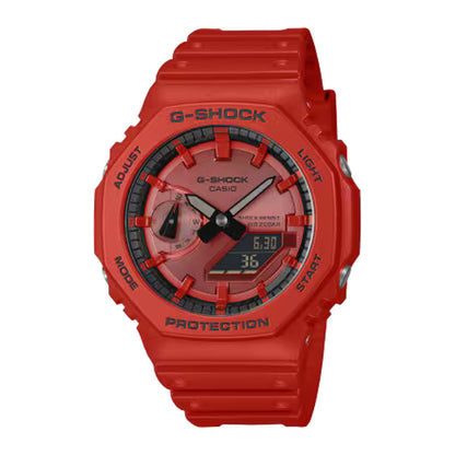 Casio G-Shock - Mens Rubber Strap Red Analogue & Digital Watch - GA-2100RRB-4ADR