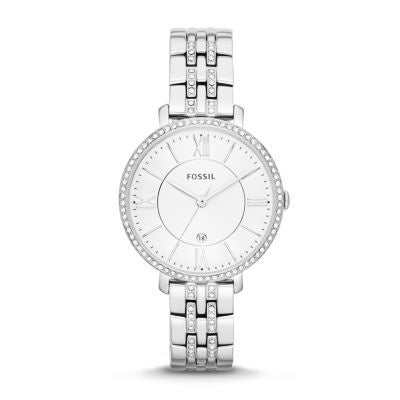 Fossil Jacqueline Silver/Steel Stainless Steel Women Watch-ES3545