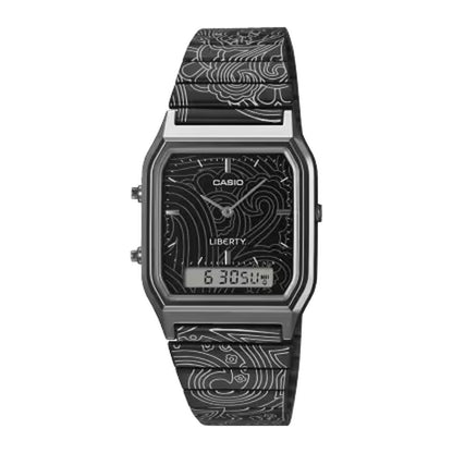 Casio Retro - Mens Metal Strap Black Digital Watch - AQ-230EBLT-1ADR
