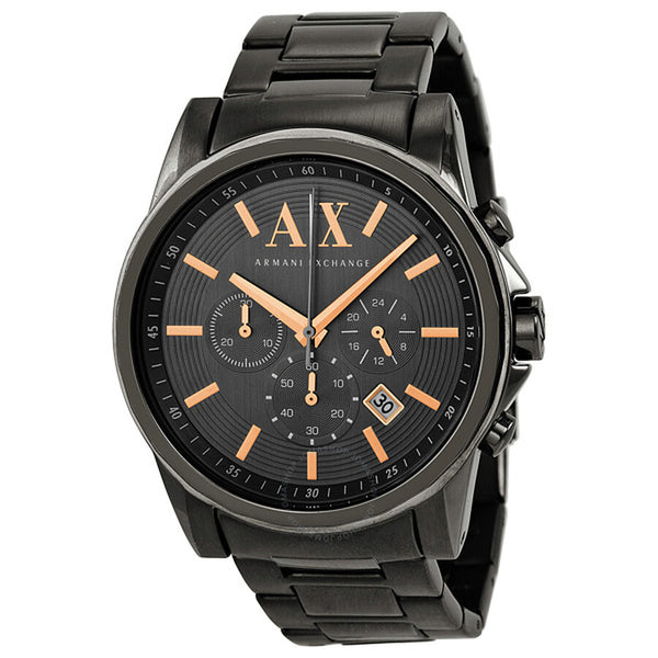 Armani Exchange Chronograph Grey Stainless Steel Watch-AX2086