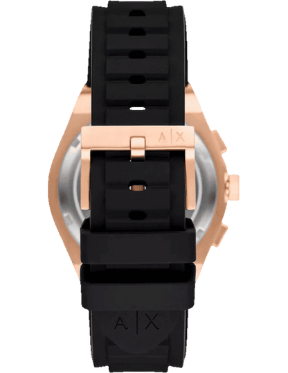 Armani Exchange Sync Black Leather Mens Watch-AX4190
