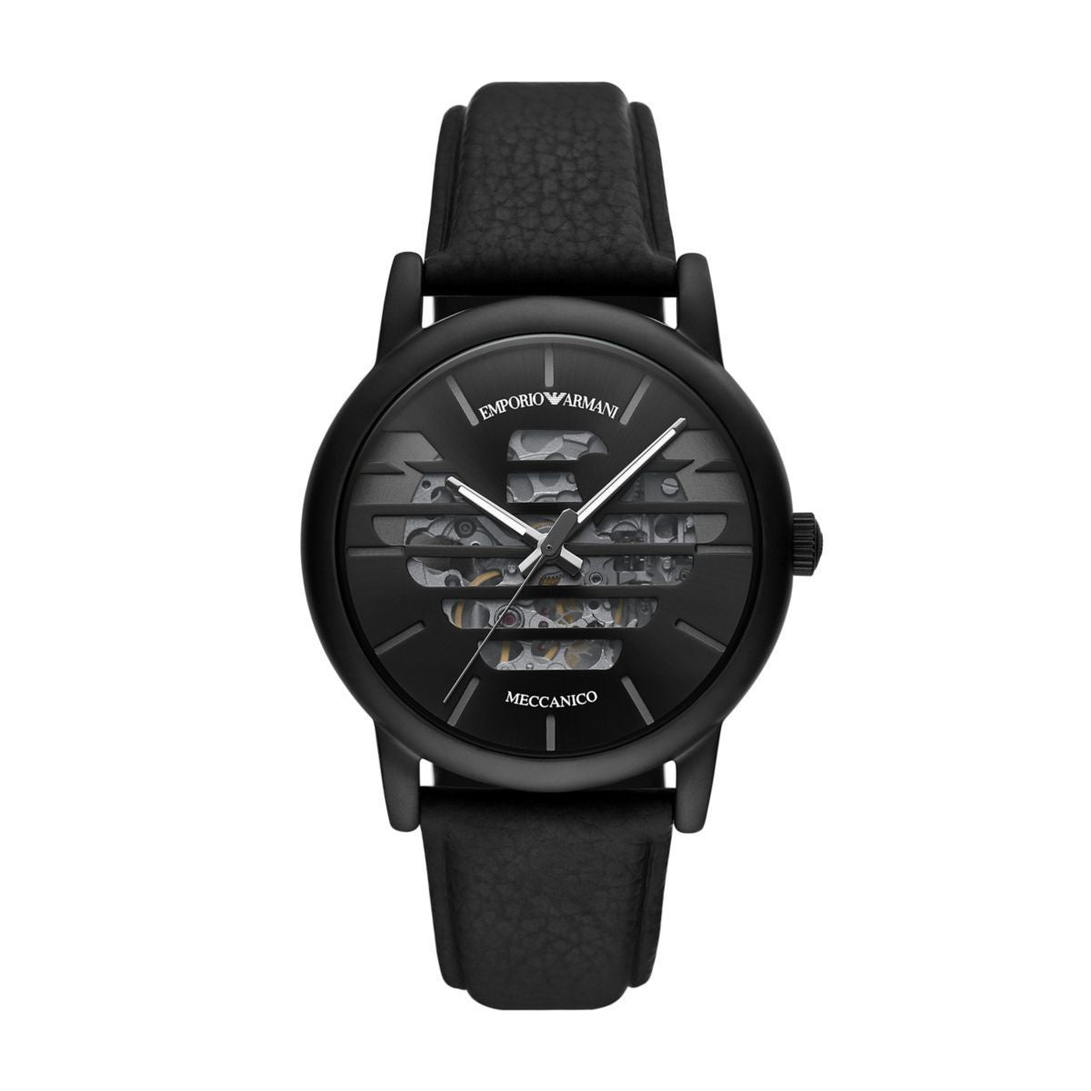 Emporio Armani Mens Three-Hand Brown Leather Watch - AR60032