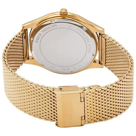 Michael Kors Slim Runway Gold Mens Stainless Steel Watch-MK8625