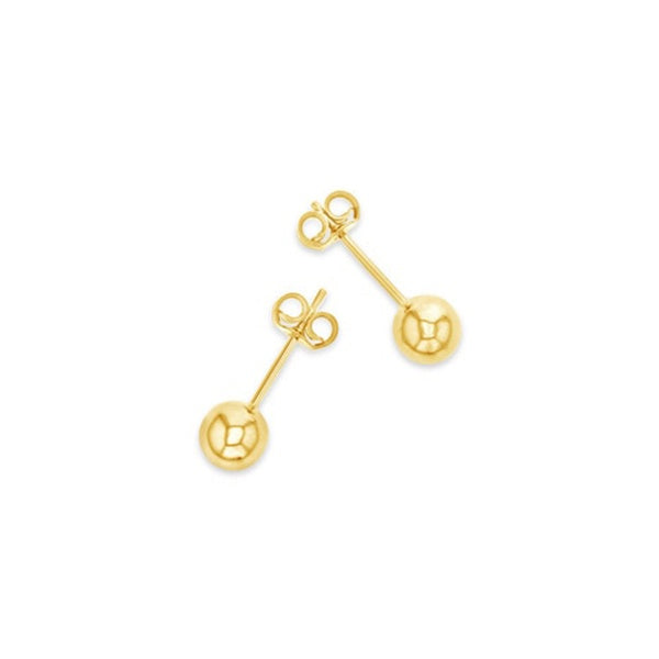 9ct Yellow Gold Full Ball Stud Earrings