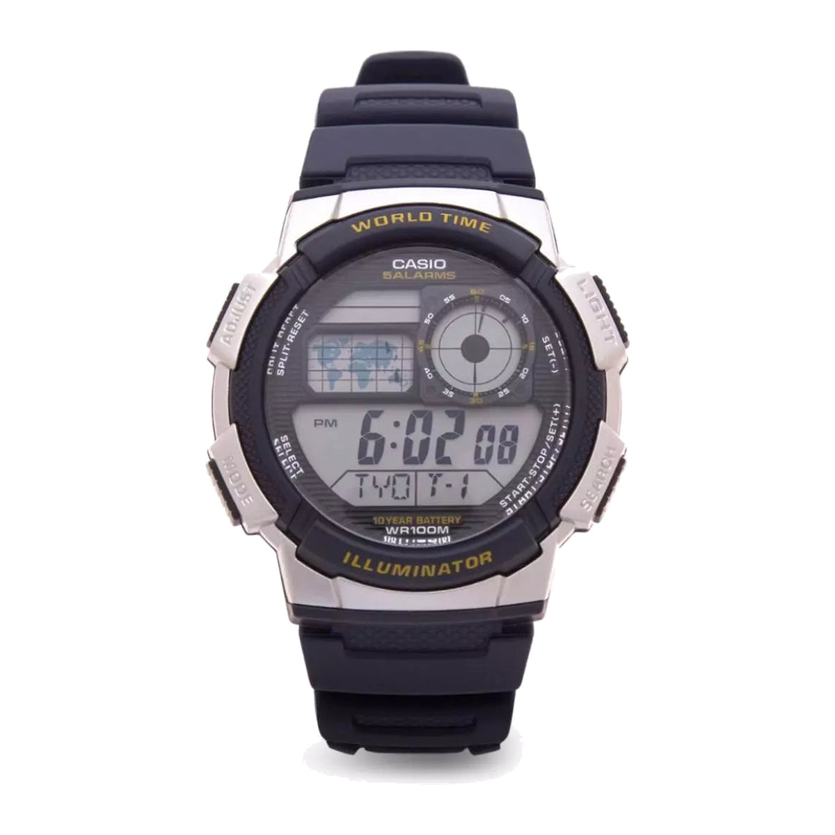 Casio Mens AE-1000W-2AVDF World Time Sports Digital Watch