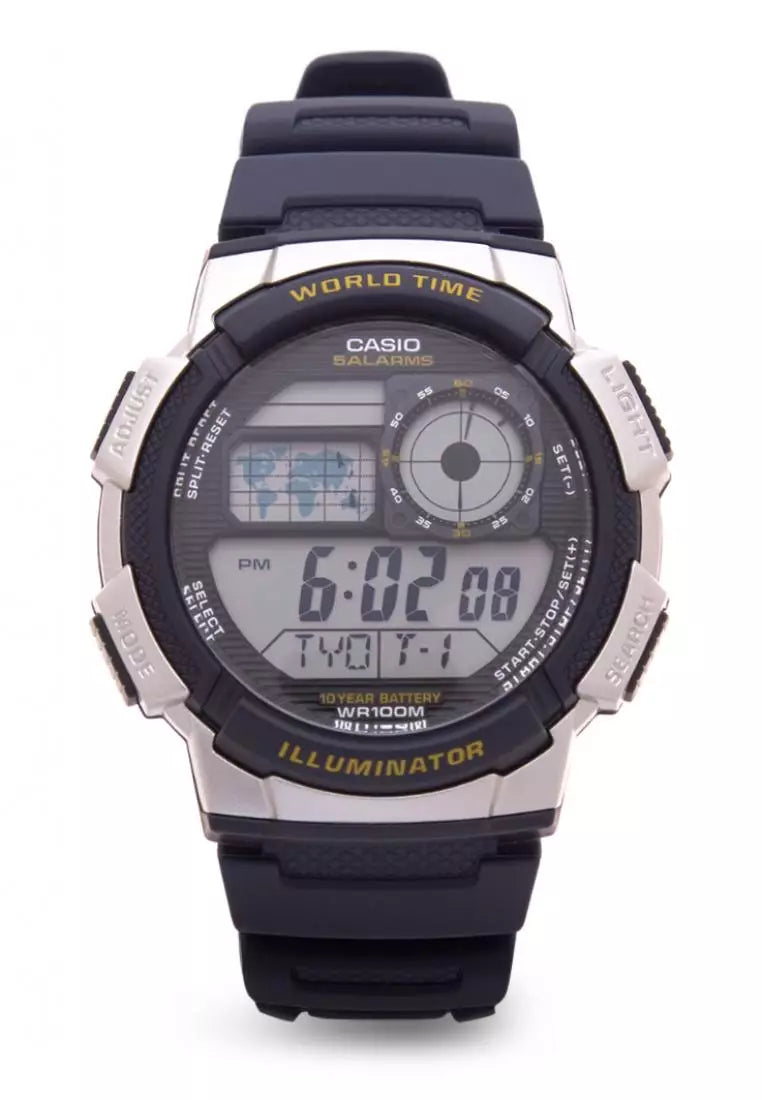 Casio Mens AE-1000W-2AVDF World Time Sports Digital Watch