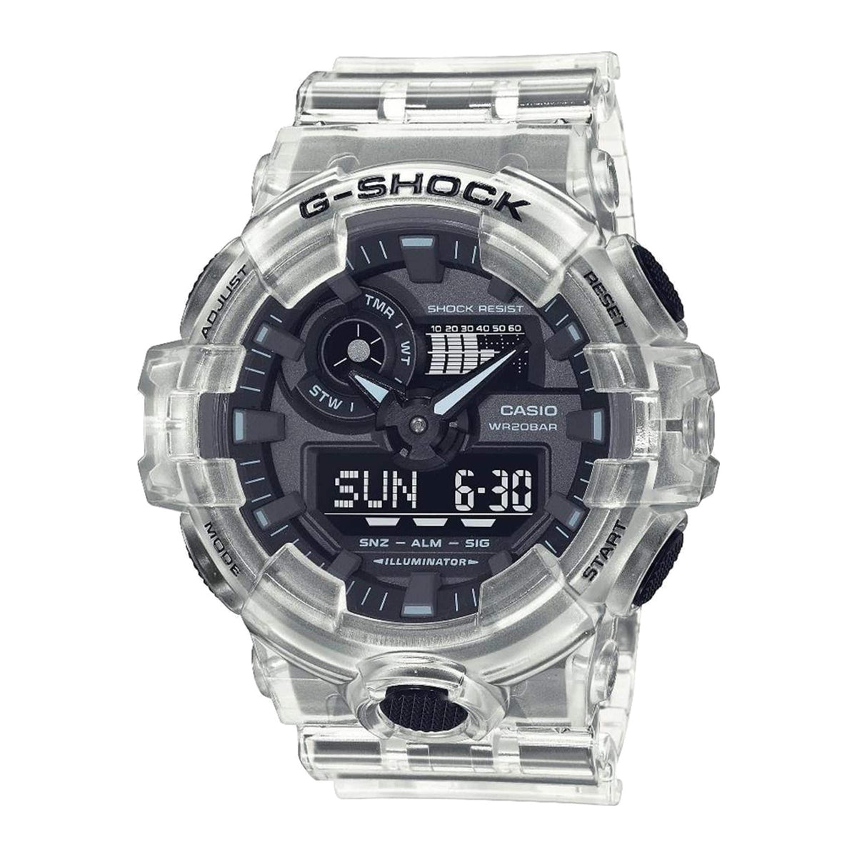 Casio G-Shock Mens 200m Skeleton Standard - GA-700SKE-7ADR