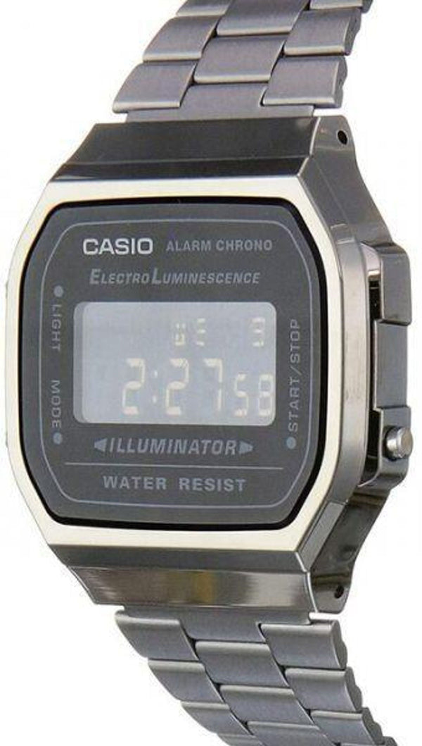 Casio Retro Grey Stainless Steel Watch - A168WGG-1BDF