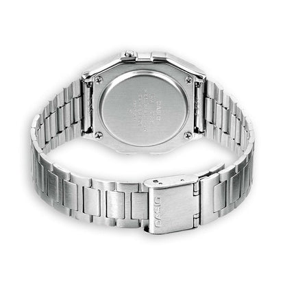 Casio A158WEA-1DF Retro Digital Watch -Stainless Steel Band -Silver&Black