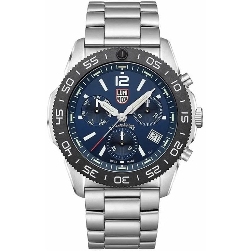 Luminox Pacific Diver Mens Chronograph Silver Stainless Steel Watch - XS.3144