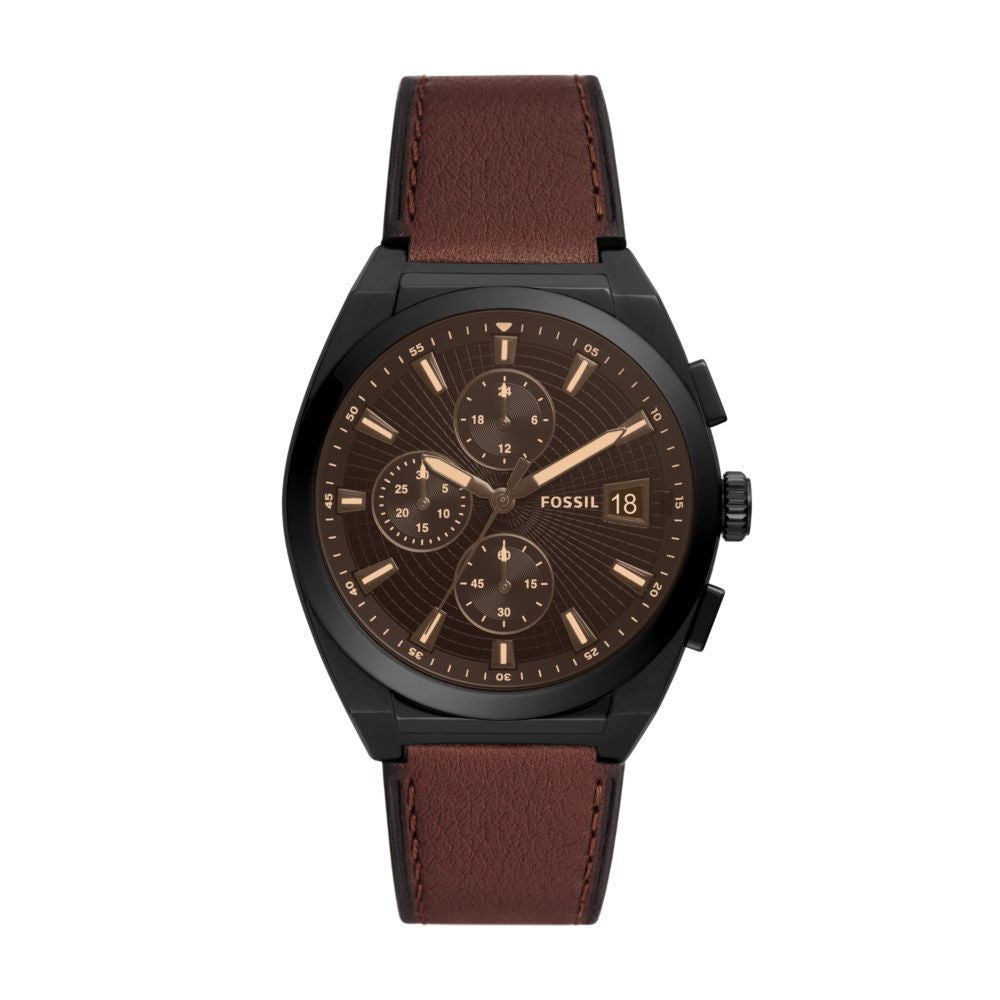 Fossil Mens Watches Everett Chronograph Mens Brown Watch-FS5798