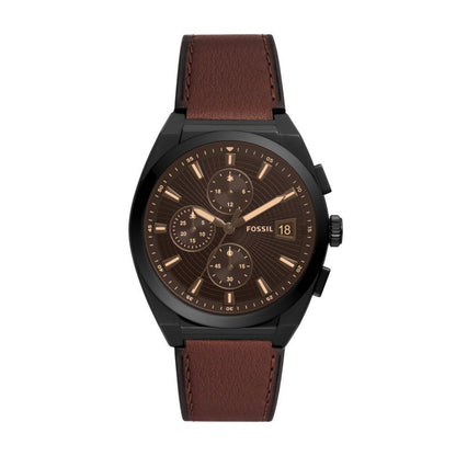Fossil Mens Watches Everett Chronograph Mens Brown Watch-FS5798