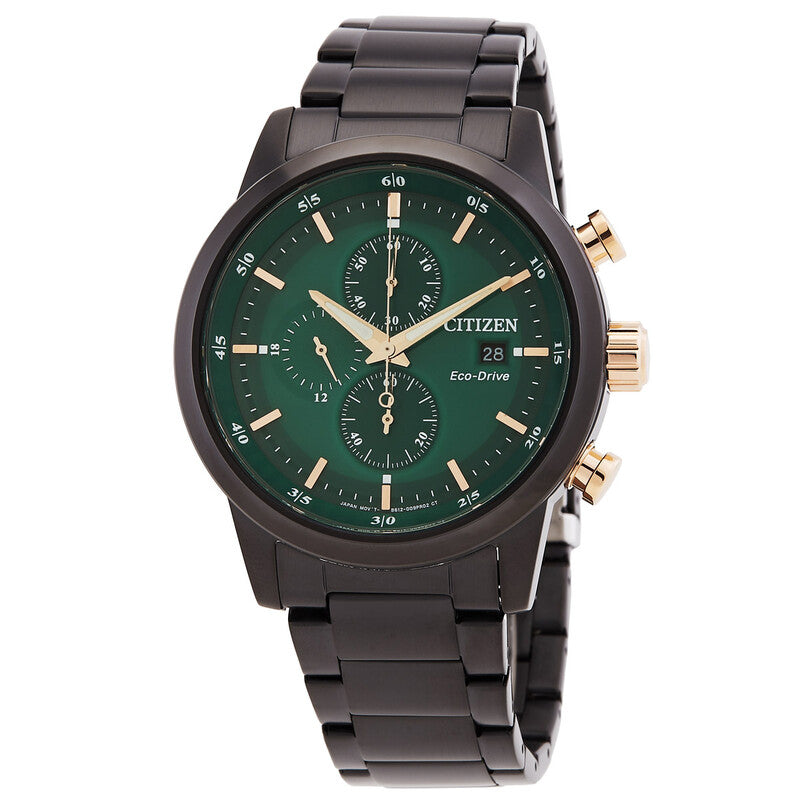 Citizen - Men Black Stainless Steel Strap Watch - CA0746-85X