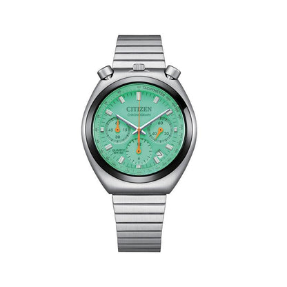 Citizen Chronograph Bulls Head Mens Silver Stainless steel Watch-AN3660-73X