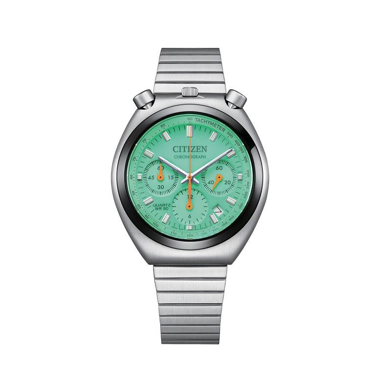 Citizen Chronograph Bulls Head Mens Silver Stainless steel Watch-AN3660-73X