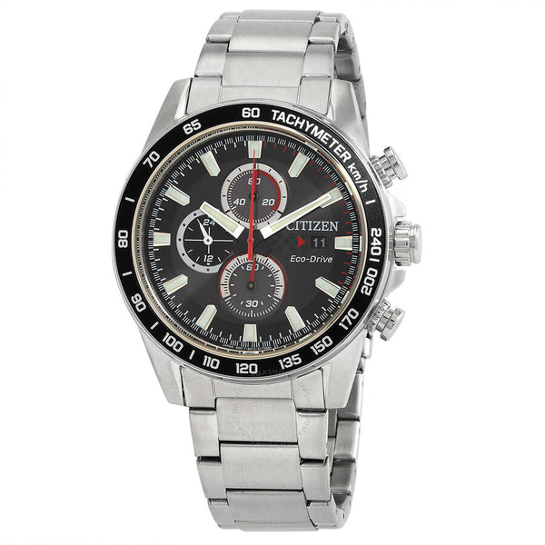 Citizen Eco-Drive Chronograph Mens Silver Stainless steel Watch-CA0780-87E