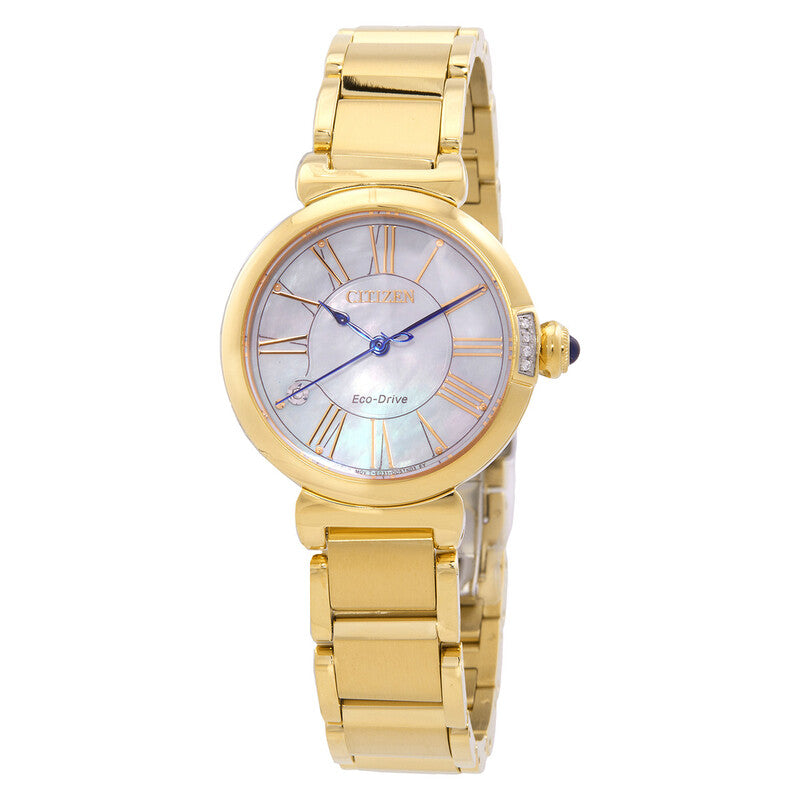 Citizen - Women Gold Stainless Steel Strap Watch - EM1062-57D
