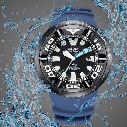 Citizen - Men Blue Rubber Strap Watch - BJ8055-04E
