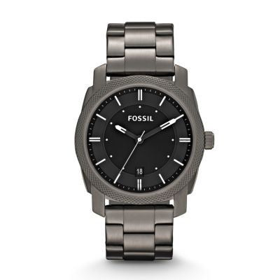 Fossil Machine Mid Smoke Stainless Steel Men Watch-FS4774